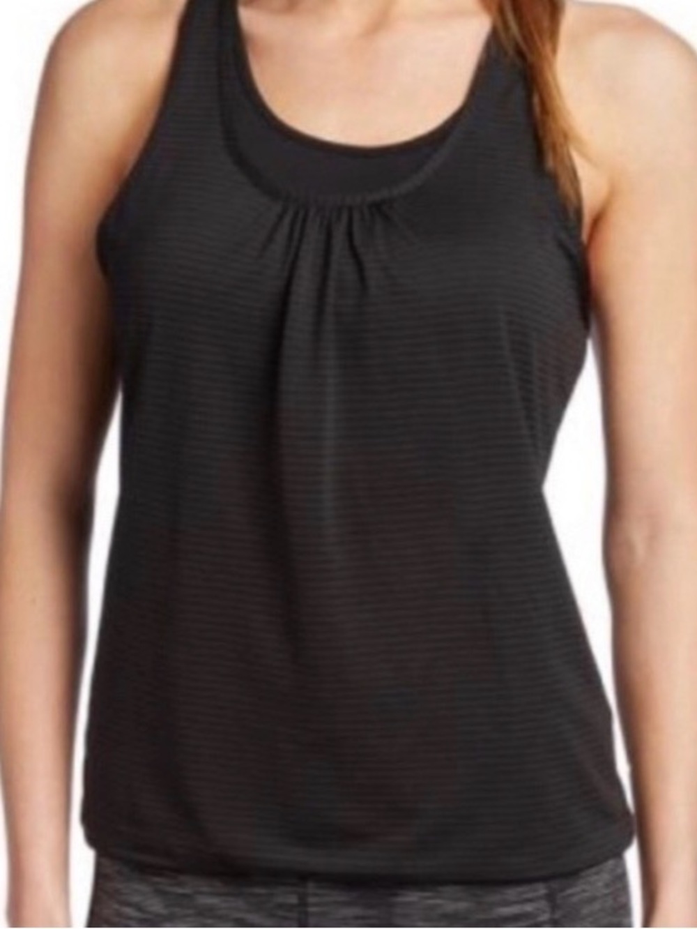 PrAna XL Black Workout Tank Top